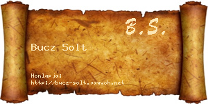Bucz Solt névjegykártya